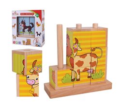 פאזל קוביה עומד חיות בית